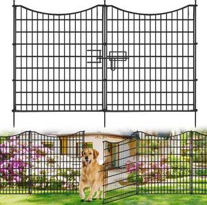 lot 4011 image: $140 18 Panels No-Dig Decorative Fence with Gate, 33in x 40.5ft