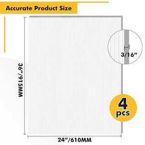 lot 4014 image: Corrugated Plastic Board 24x36, White, 4-Pack, 5mm Thick