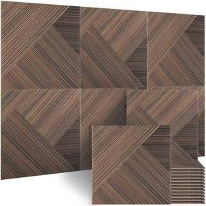 lot 4015 image: $130 BUBOS 6-Pack Faux Wood Wall Panel Peel-and-Stick Acoustic Panel