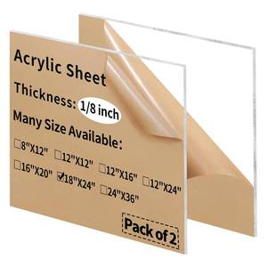 lot 4026 image: 18x24 in Clear Acrylic Sheets, 18 in Thick, 2 Pack