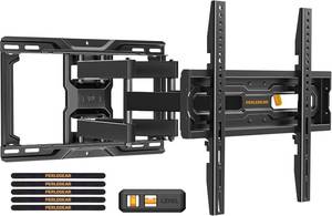 lot 4028 image: Perlegear Full Motion TV Wall Mount for 26-74 TVs, 16in, PGMF21