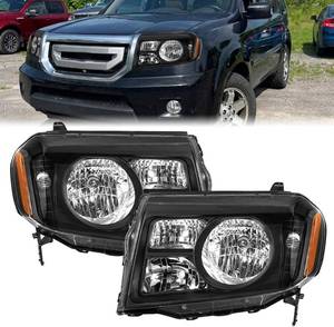 lot 4071 image: $116 Black Halogen Headlight Assembly for 2009-2011 Honda Pilot