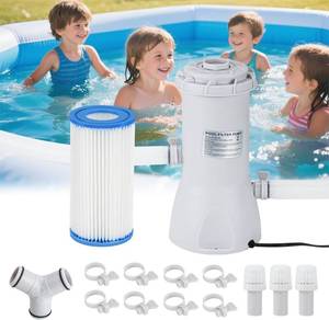 lot 4085 image: $69 1000 GHP Above Ground Pool Filter Pump for Clean Water, Gray