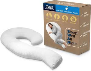 lot 4098 image: $60 Contour Swan Shaped Body Pillow  Orthopedic Back Support