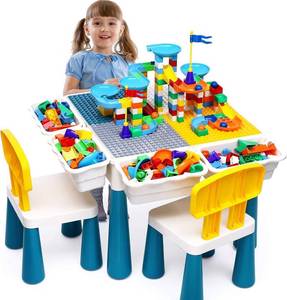 lot 4107 image: $90 OCATO Kids Activity Table and Chair Set for Toddlers