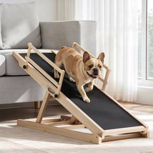 lot 4109 image: $95 Dog Ramp for Bed Couch, 47 Long Pet Steps for Small Medium Dogs