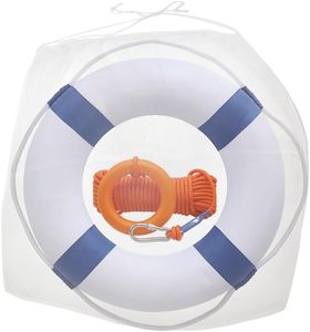 lot 4120 image: $49 20-Inch Life Preserver Ring with 98.4 ft Floating Rescue Rope