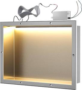 lot 4125 image: $170 Tile Ready Shower Niche with LED Light, 12x18
