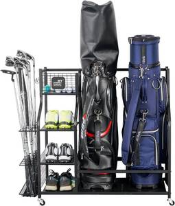 lot 4142 image: $119 Mythinglogic Golf Bag Storage Organizer for Garage