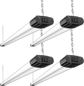 lot 4149 image: BBOUNDER 4-Pack 4ft LED Shop Light, 65000K, 40W250W, Linkable
