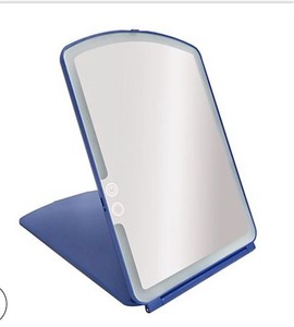 lot 4175 image: Blushly Super Slim Lighted Folding Vanity Mirror
