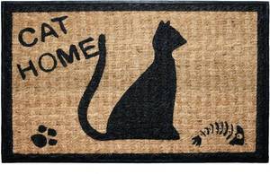 lot 4177 image: NIKKY HOME Coir Doormat Non Slip Front Door Mat - Cat Home 17x30
