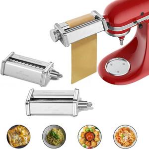 lot 4189 image: $110 GVODE 3Pcs Pasta Attachment for KitchenAid Stand Mixer, 304SS