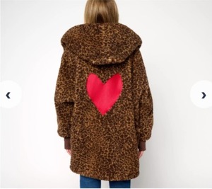 lot 4194 image: Jill Martin Sherpa Hooded Lounger - Vintage Leopard, XSS