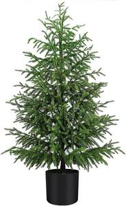 lot 4200 image: $90 4FT Norfolk Pine Unlit Artificial Tree in Pot, Pet Friendly