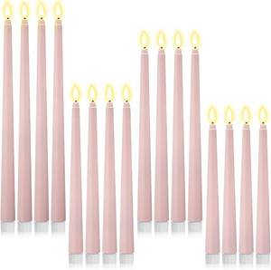 lot 4206 image: Rossesay 24pcs LED Taper Candles (8.5-12.8) Battery-Operated