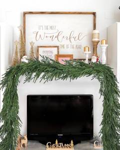 lot 4259 image: DearHouse Norfolk Pine Garland, 6 ft Artificial Greenery