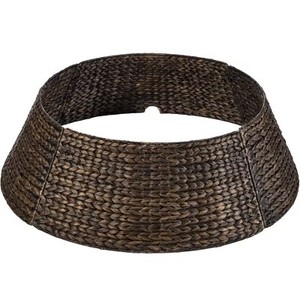 lot 4261 image: $50 Best Choice 24in Woven Hyacinth Tree Collar - Tobacco