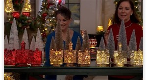 lot 4269 image: 3-Piece Illuminated Mercury Glass Village by ValerieSilver,