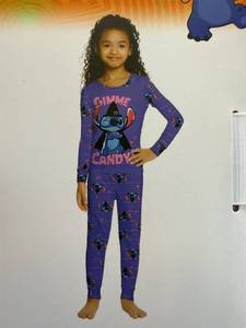 lot 4300 image: Two piece Halloween PJs, Disneys Stitch size 6