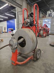 lot 5285 image: Ridgid Drain Cleaning Machine with Hose Reel  Model K-750