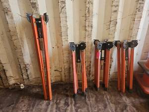 lot 21217 image: Portable Orange Tripod Traffic Sign Stand
