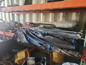 lot 21220 image: Trailer Hitch, Black Tubing & Dust Barrier Poles