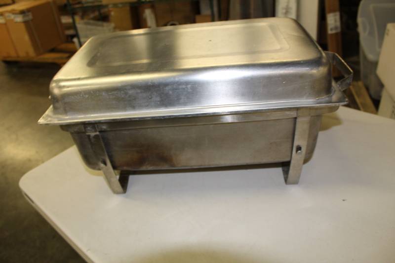 lot 1763 image: 8 Qt. Full Size Stainless Steel Chafer with Frame