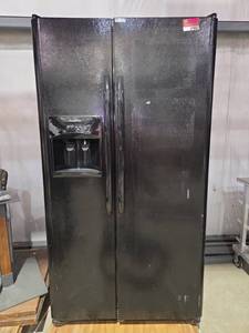 lot 7802 image: Frigidaire Black Side-by-Side Refrigerator  Model FFHS2611LBRA&nbsp