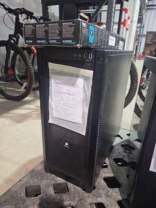 lot 7818 image: Corsair Black Steel PC Gaming Tower Case w Documentation