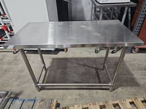 lot 7826 image: Stainless Steel Work Table w Undershelf