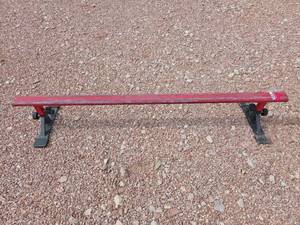 lot 7846 image: Red Skateboard Beam with Adjustable Height