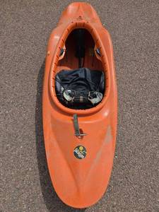 lot 7891 image: Jackson Kayak Single-Seat Recreational Kayak Orange - Crack on Bottom