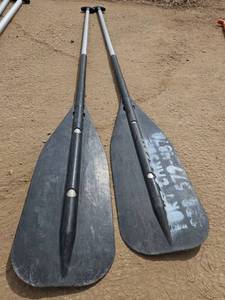 lot 7917 image: Carlisle Paddle Oar Pair 2-Pack Aluminum Shaft Kayak Canoe