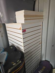 lot 9339 image: Wooden Slat board Display Unit