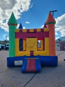 lot 7929 image: Multicolored Inflatable Bounce House Castle
