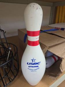 lot 1045 image: (10) USBC Approved Plastic Coated Bowling Pin
