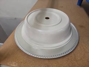 lot 1055 image: Dome Food Covers with Decorative Plates