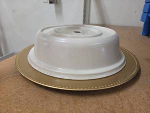 lot 1056 image: Dome Food Covers with Decorative Plates