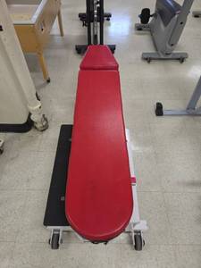 lot 1064 image: Prostar Weight Bench w Red Vinyl Seat & Adjustable Backrest