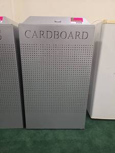 lot 1078 image: Rubbermaid Cardboard Trash Receptacle w Perforated Top