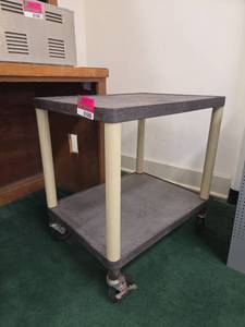 lot 1080 image: Two-Tier Utility Cart with Casters, Gray