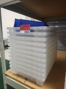 lot 22015 image: Plastic Storage Bin Organizers