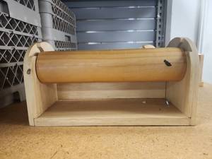 lot 22022 image: Wooden Pasta Maker with Clamp and Rolling Pin