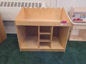 lot 22115 image: Lakeshore Learning Wooden Storage Shelf