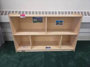 lot 22129 image: MyPerfectClassroom Wood Storage Shelving Unit