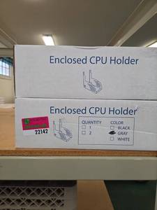 lot 22142 image: (2) Enclosed CPU Holder Gray&nbsp