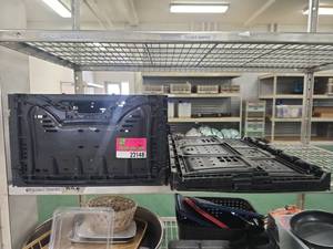 lot 22148 image: (2) IFCO Plastic Collapsible Crate Black