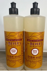 lot 43723 image: Mrs. Meyers Clean Day Dish Soap Apple Cider Scent 16 fl oz 2-Pack