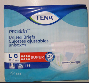 lot 44133 image: TENA PROskin Unisex Briefs Adjustable Super LG 14 Count